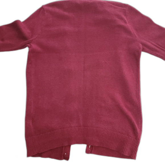 Hollister Cranberry Button Up Cardigan Sweater Sz M - Picture 2 of 7